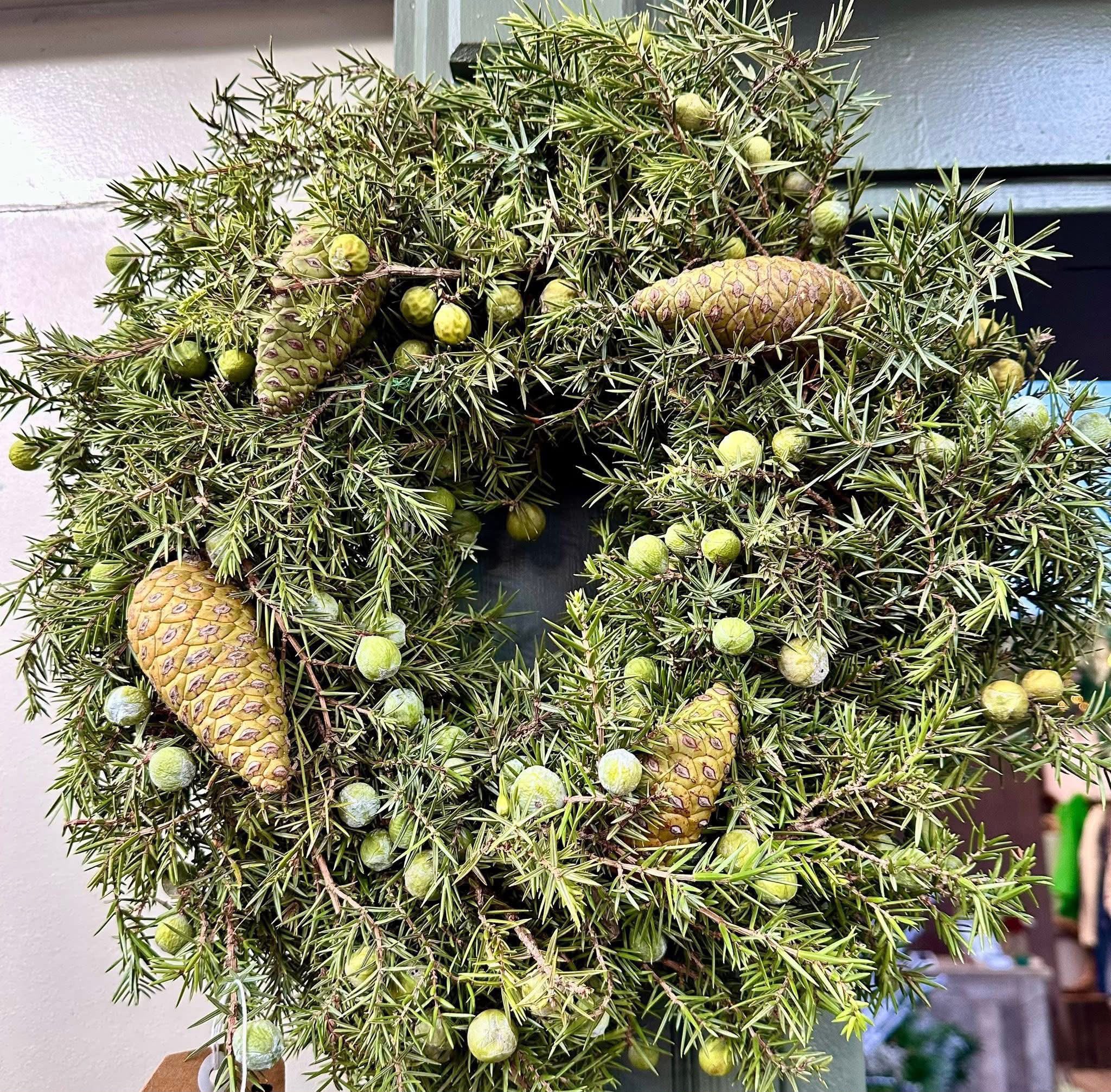 Festive Christmas wreath by Willow and Moss