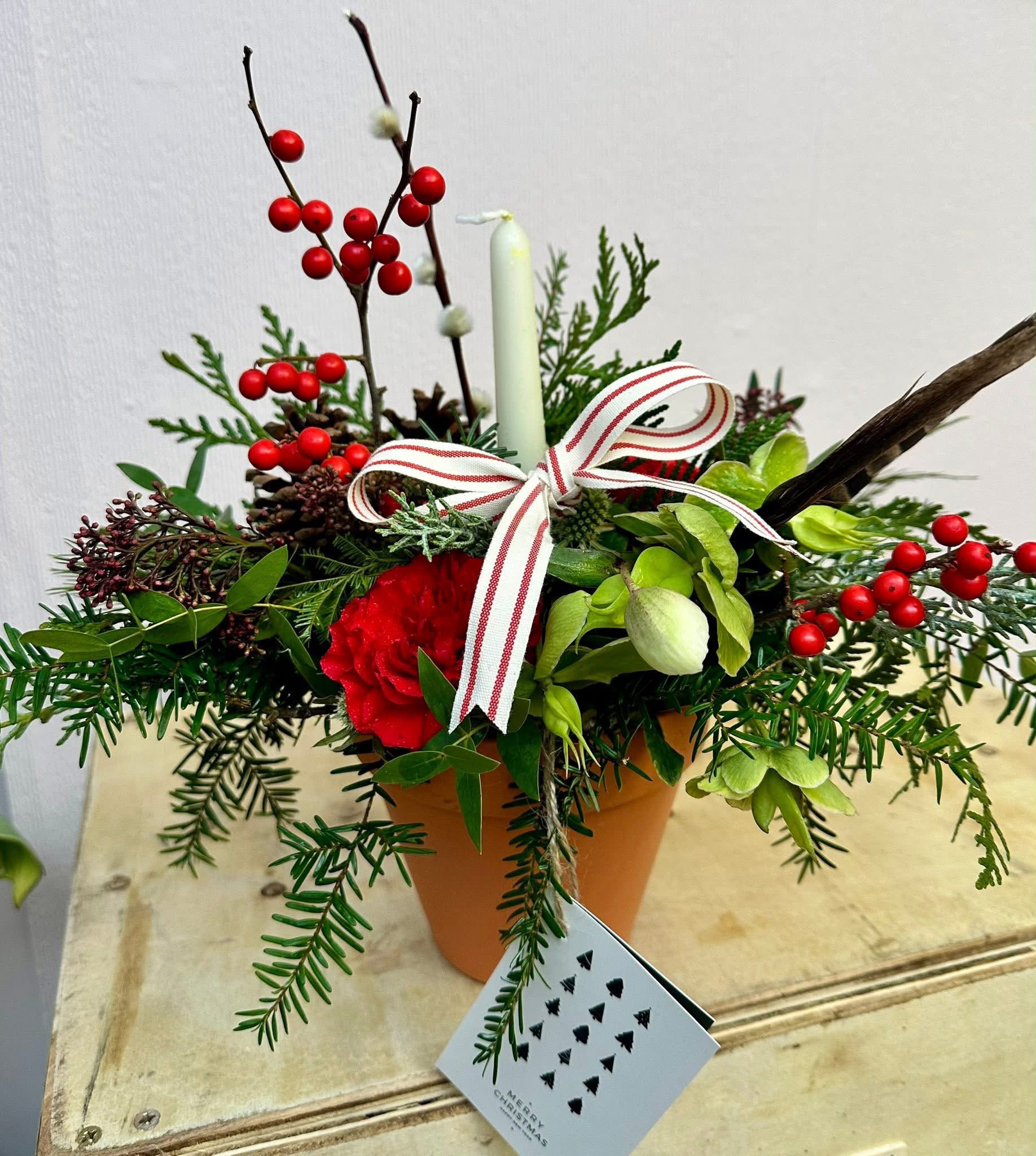 Festive Christmas wreath by Willow and Moss