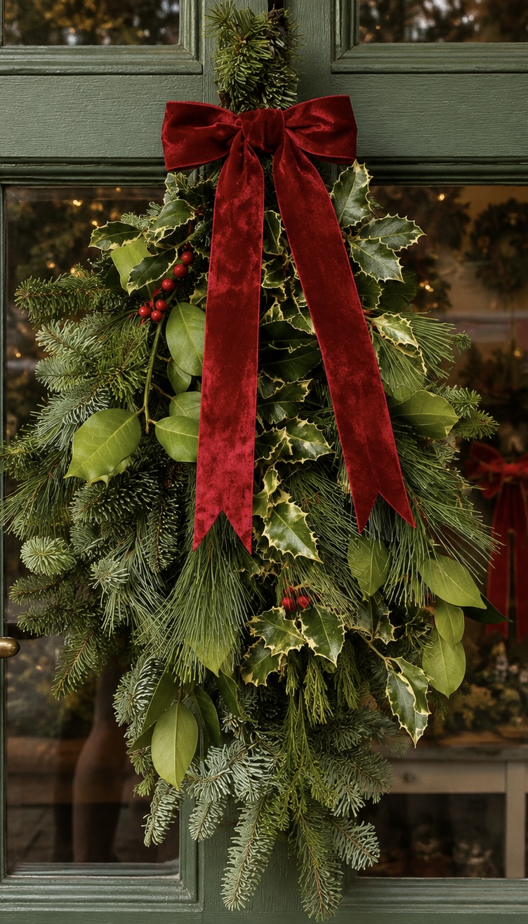 Christmas floral arrangement by Willow and Moss