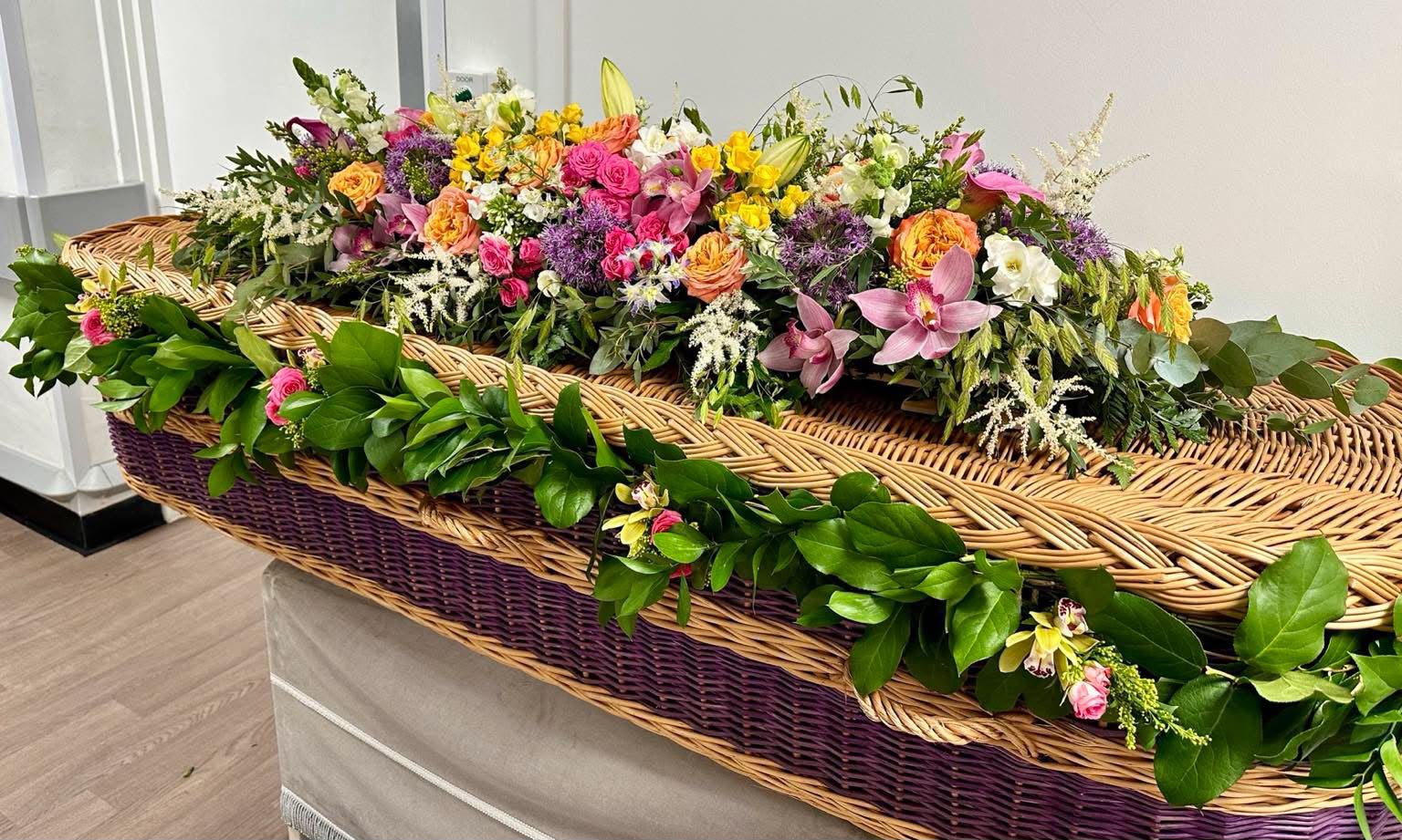 Funeral flowers by Willow and Moss