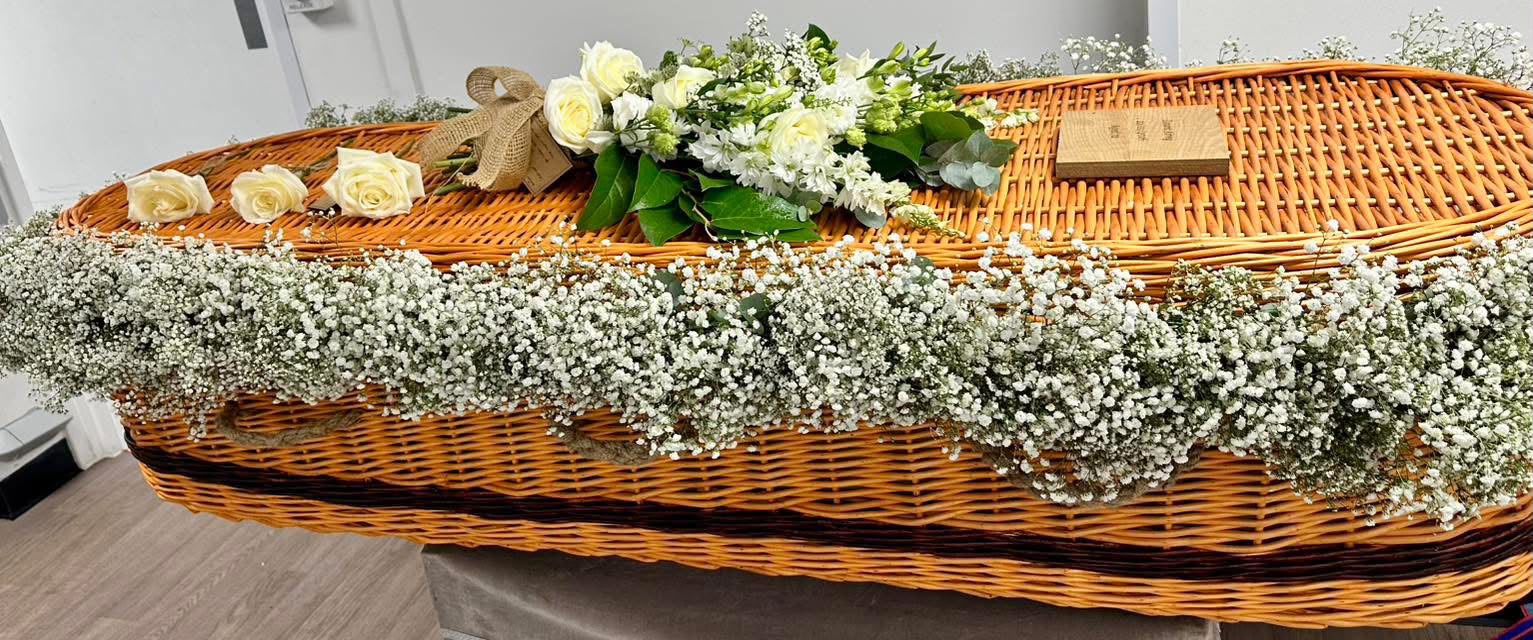 Funeral flowers by Willow and Moss