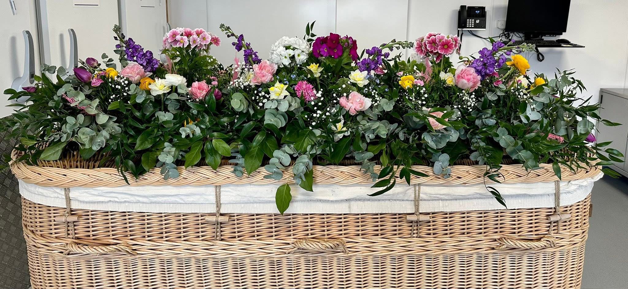 Funeral flowers by Willow and Moss