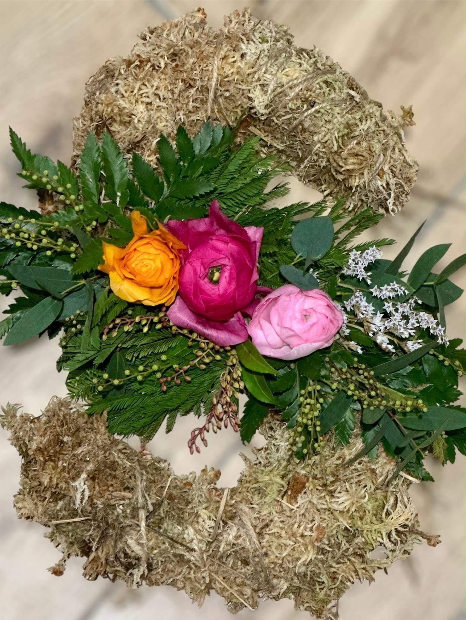 Funeral flowers by Willow and Moss